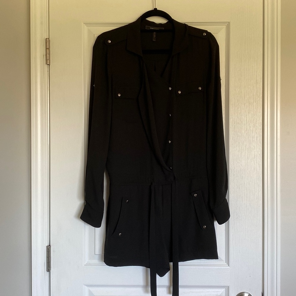 BCBGMaxAzria black romper